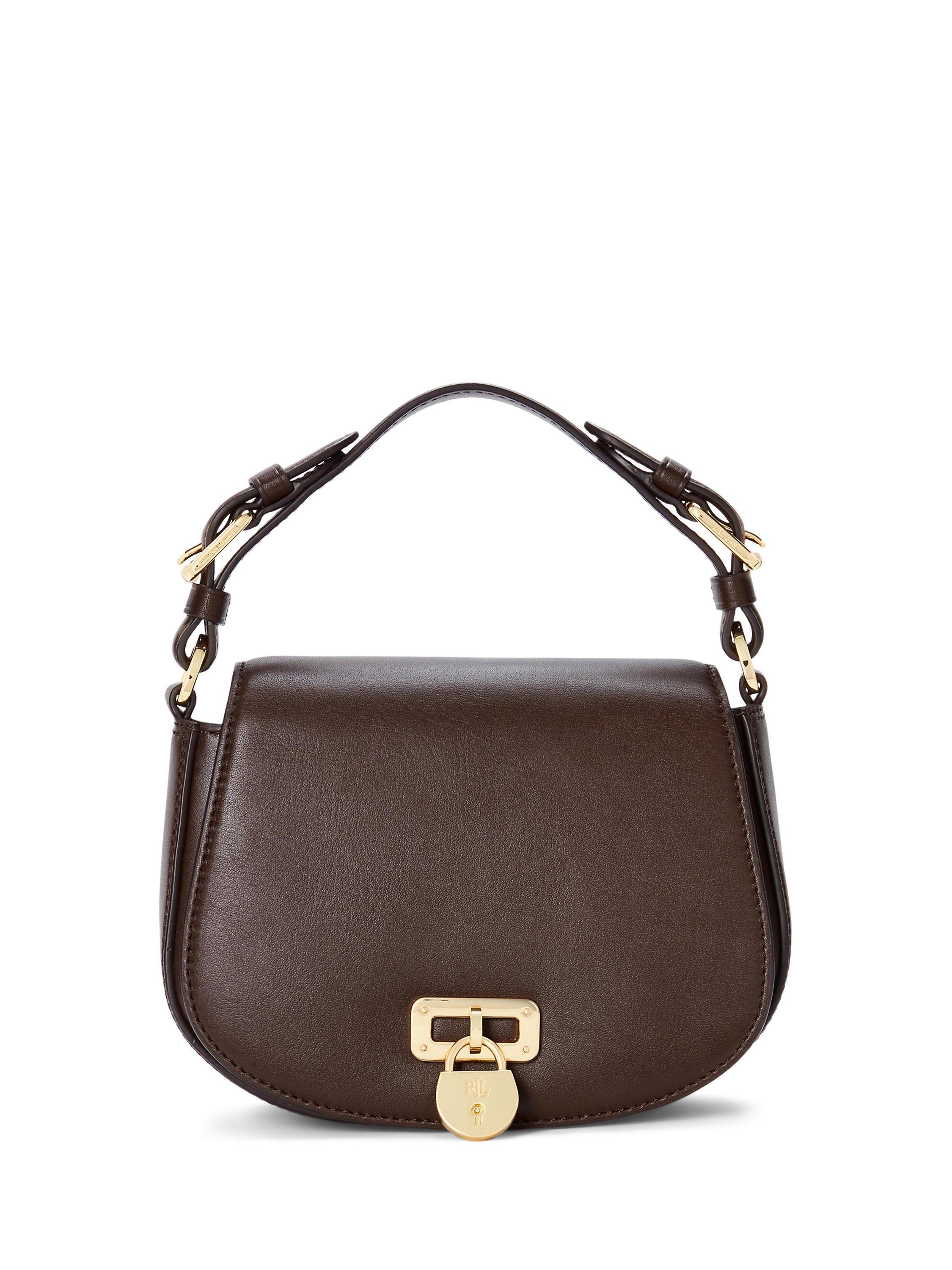 Lauren Ralph Lauren Tanner Leather Cross Body Bag, Chestnut Brown