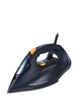 Philips 7000 Series DST7060/20 HV SteamGlide Elite Steam Iron, Blue/Yellow, Blue