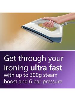 Philips 2000 Series PSG2000/20 Steam Generator Iron, White/Blue - view 2, Blue