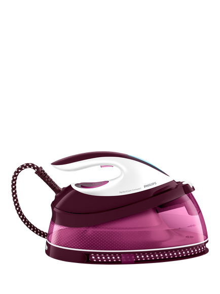 Philips PerfectCare GC7842/46 Compact SteamGlide Steam Generator Iron, Rose, Rose Red