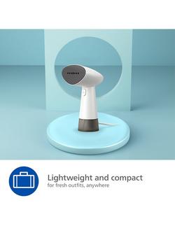 Philips 1000 Series STH1010/10 Clothes Steamer, White/Grey - view 2, White