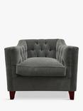 Tetrad Canterbury Velvet Armchair, Dark Leg