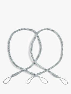 John Lewis Small Rope Tieback, Pack of 2, Silver