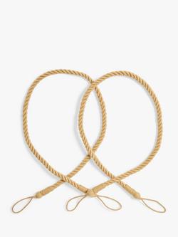 John Lewis Small Rope Tieback, Pack of 2, Gold