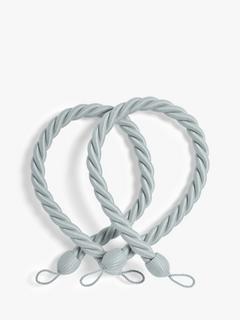 John Lewis Large Rope Tieback, Pack of 2, Silver
