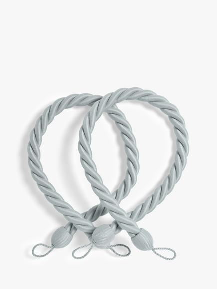 John Lewis Large Rope Tieback, Pack of 2, Silver