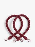 John Lewis Large Rope Tieback, Pack of 2, Burgundy