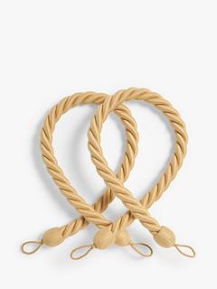 John Lewis Large Rope Tieback, Pack of 2, Gold