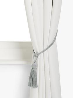 John Lewis Tassel Rope Orb Tieback, Pack of 2 - view 2, Silver