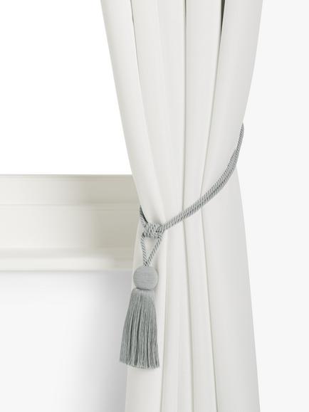 John Lewis Tassel Rope Orb Tieback, Pack of 2 - view 2, Silver