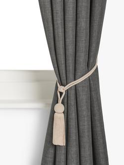 John Lewis Tassel Rope Orb Tieback, Pack of 2 - view 2, Champagne