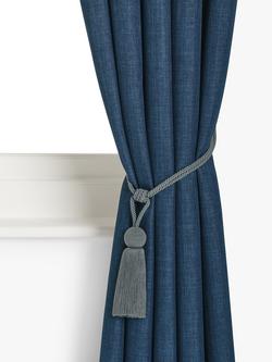 John Lewis Tassel Rope Orb Tieback, Pack of 2 - view 2, Mid Grey