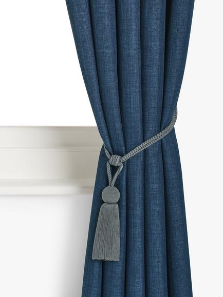 John Lewis Tassel Rope Orb Tieback, Pack of 2 - view 2, Mid Grey