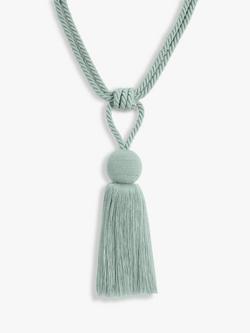 John Lewis Tassel Rope Orb Tieback, Pack of 2, Duck Egg
