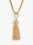 John Lewis Tassel Rope Orb Tieback, Pack of 2, Gold