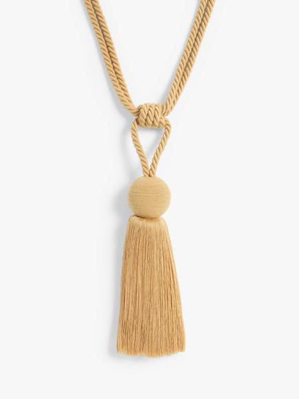 John Lewis Tassel Rope Orb Tieback, Pack of 2, Gold