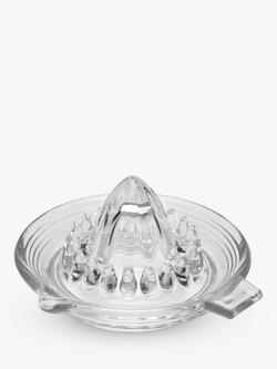 John Lewis Glass Citrus Squeezer, Clear Clear