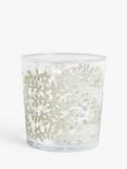 John Lewis Mila Floral Print Glass Tumbler, 380ml, Clear/White