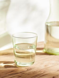 John Lewis White Rim Glass Tumbler, 350ml - view 2, Green/White