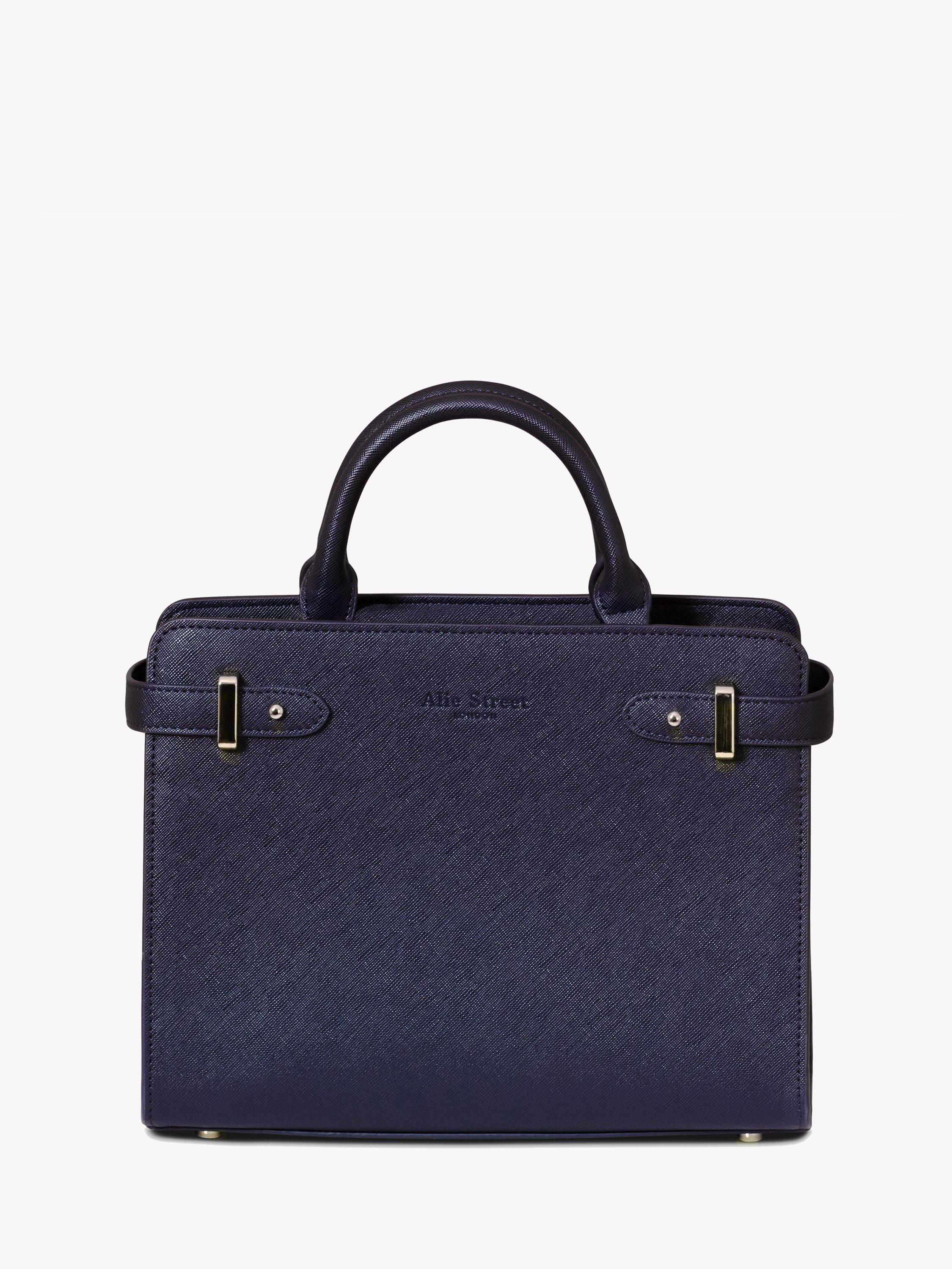 Product image 1 of 9, which shows Alie Street Derby Handbag, Navy Blue