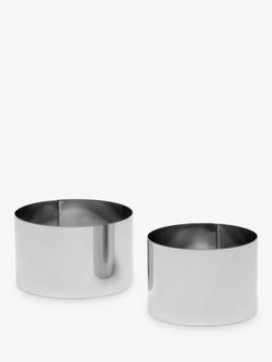John Lewis Stainless Steel Food Presentation Rings, Set of 2 - view 2, Slver Stanless Steel