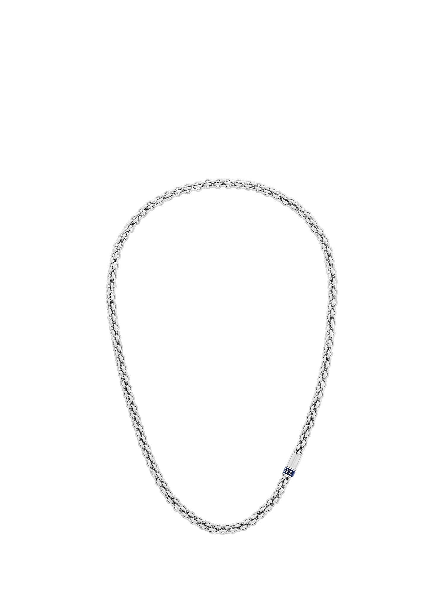 Tommy Hilfiger Men's Interlinked Chain Necklace, Silver
