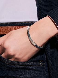 Lauren Ralph Lauren Sterling Silver Stud Bangle, Silver/Gold - view 2, Silver/Gold