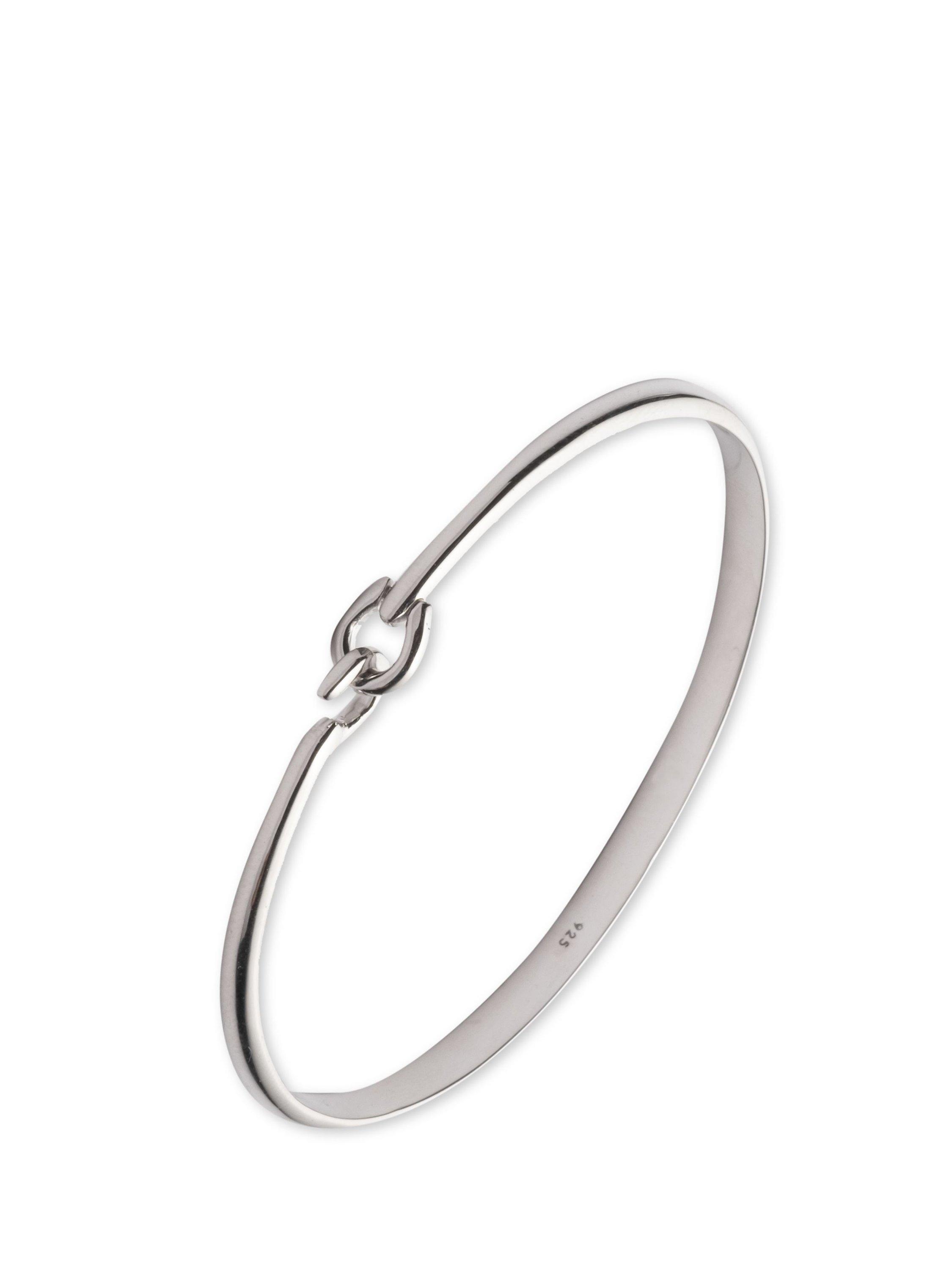 Lauren Ralph Lauren Sterling Silver Equestrian Clasp Bangle, Silver