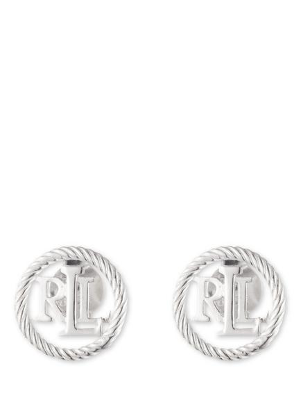 Lauren Ralph Lauren Sterling Silver Monogram Stud Earrings, Silver, Silver