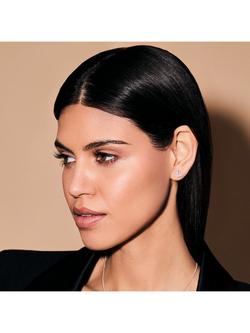 Lauren Ralph Lauren Sterling Silver Rope Texture Logo Initial Stud Earrings, Silver - view 2, Silver