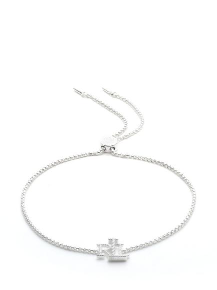 Lauren Ralph Lauren Sterling Silver Logo Toggle Chain Bracelet, Silver, Silver