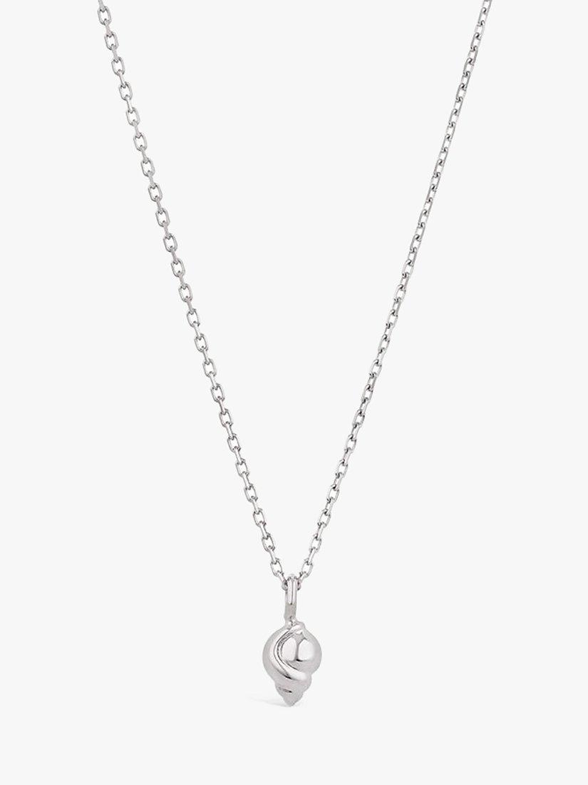 Dinny Hall Thalassa Mini Shell Pendant Necklace, Silver