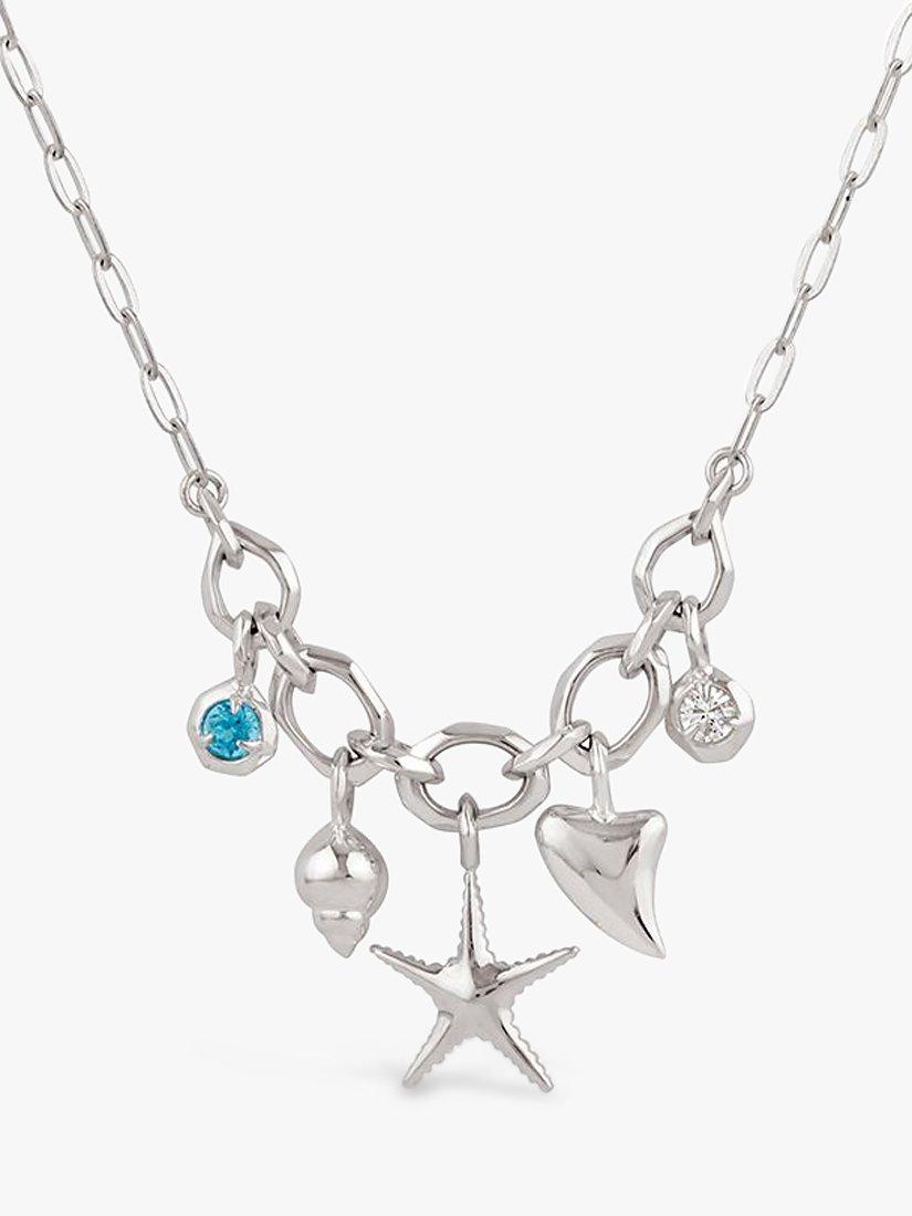 Product image 2 of 2, which shows Dinny Hall Thalassa Ocean Treasures Charm Necklace, Silver