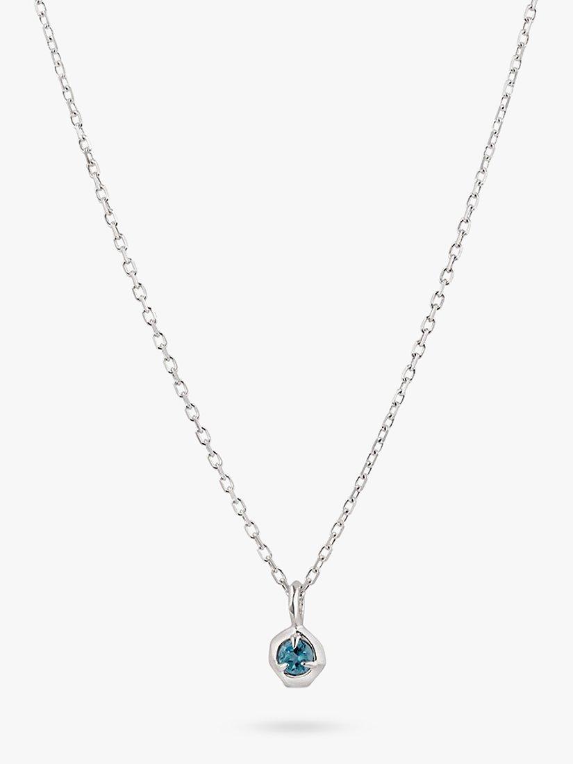 Dinny Hall Thalassa Mini Blue Topaz Pendant Necklace, Silver