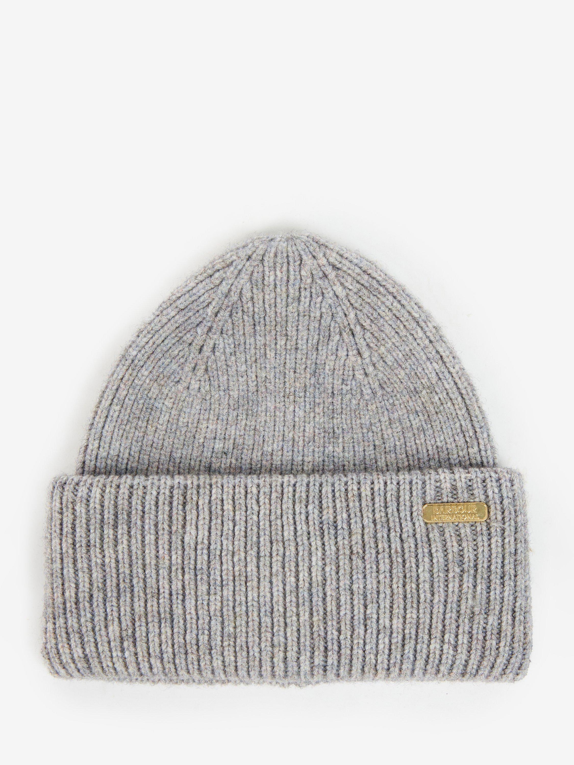 Barbour International Ellen Watchcap Beanie Hat, Light Grey Marl