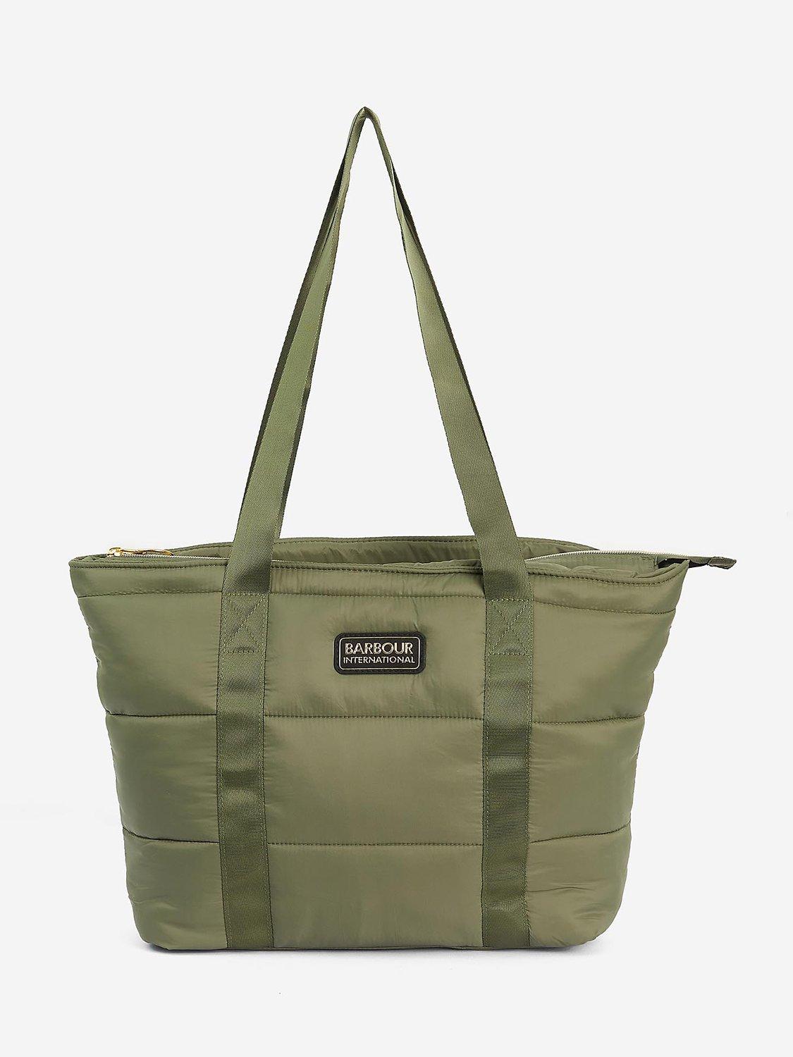 Barbour International Monaco Quilted Tote Bag, Envy Olive