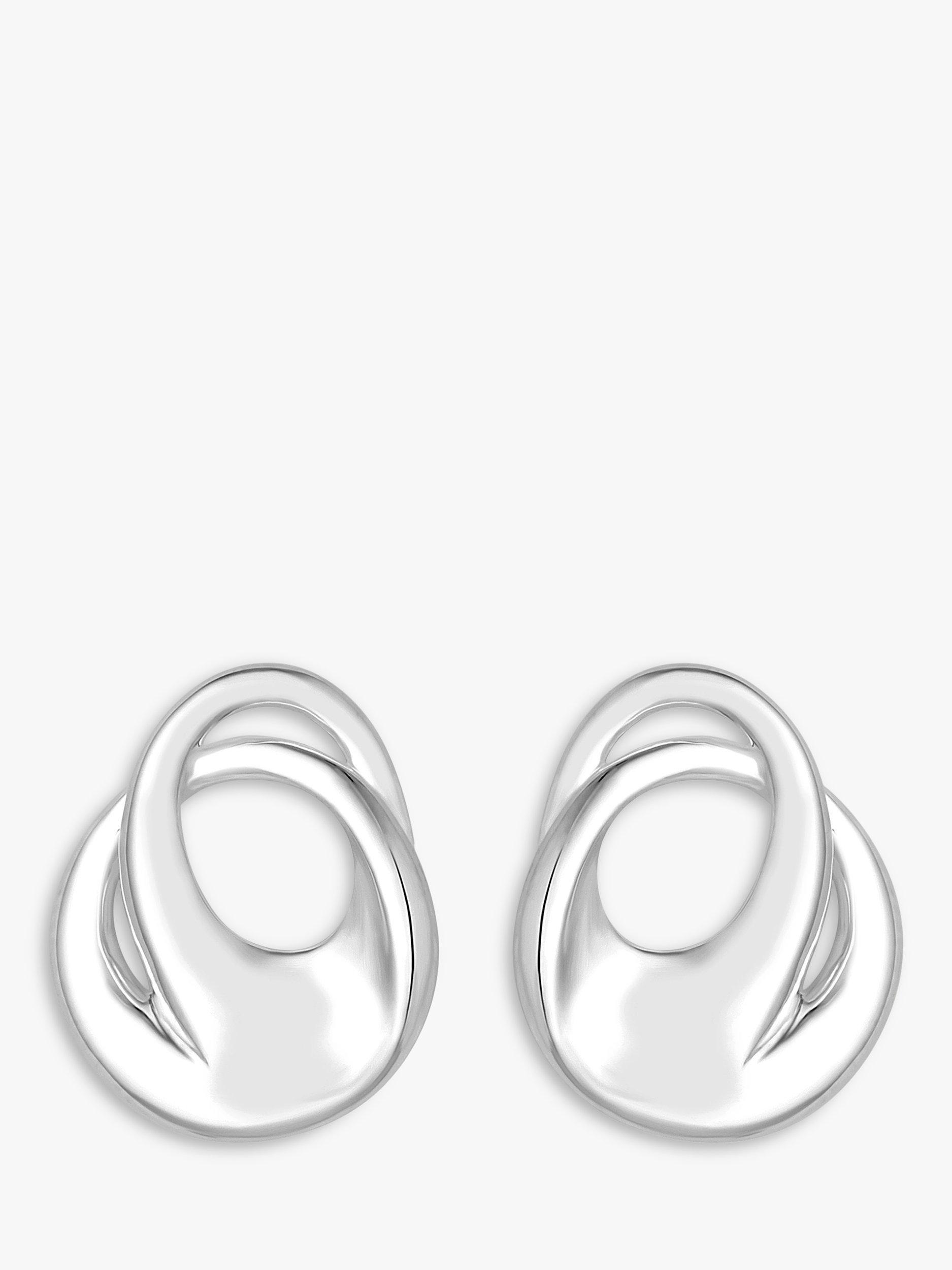 Product image 3 of 4, which shows Simply Silver Organ Twist Earrings, Silver