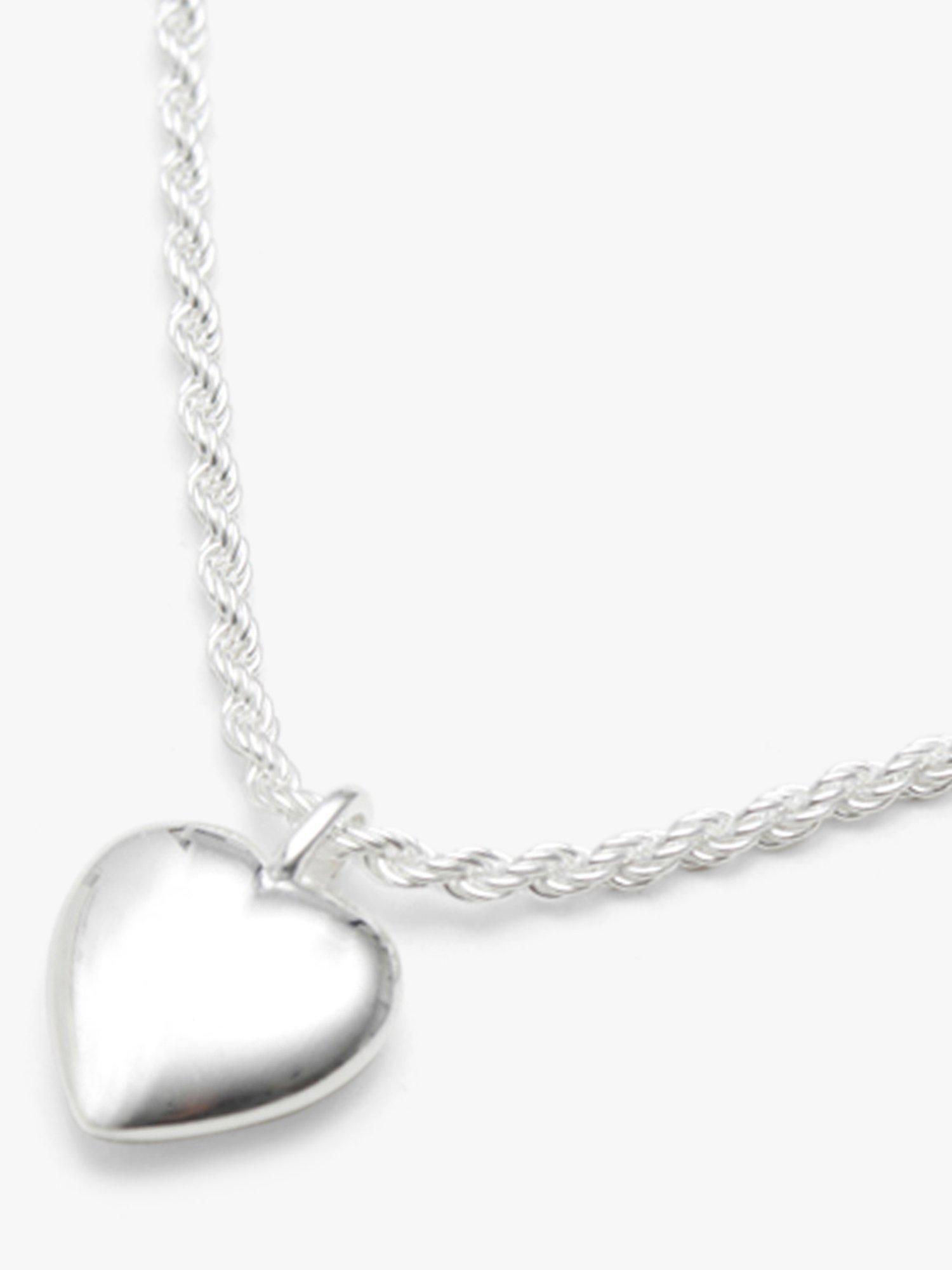 Product image 2 of 3, which shows Simply Silver Polished Heart Necklace, Silver