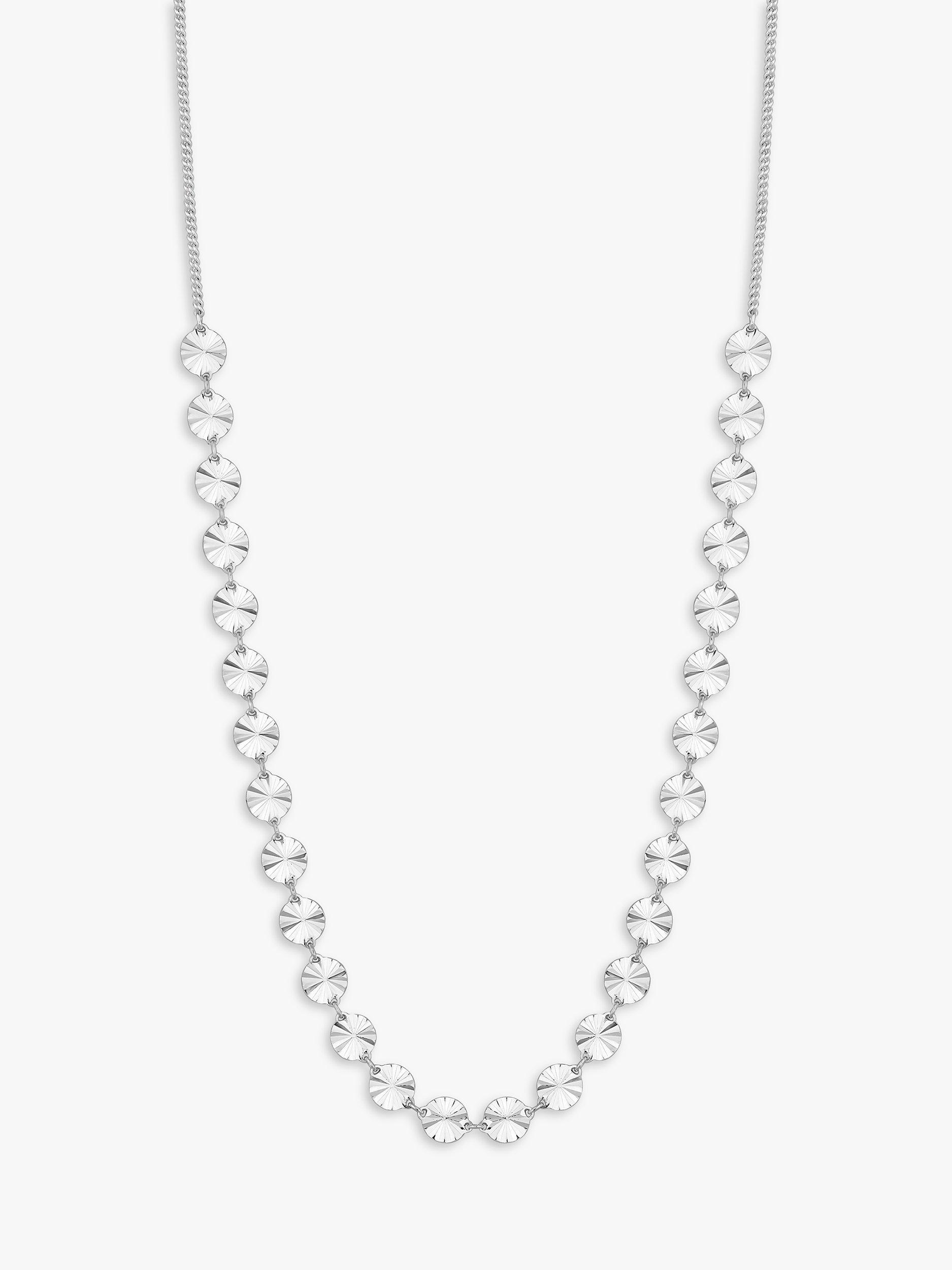 Product image 2 of 2, which shows Simply Silver Diamond Cut Chain Necklace, Silver