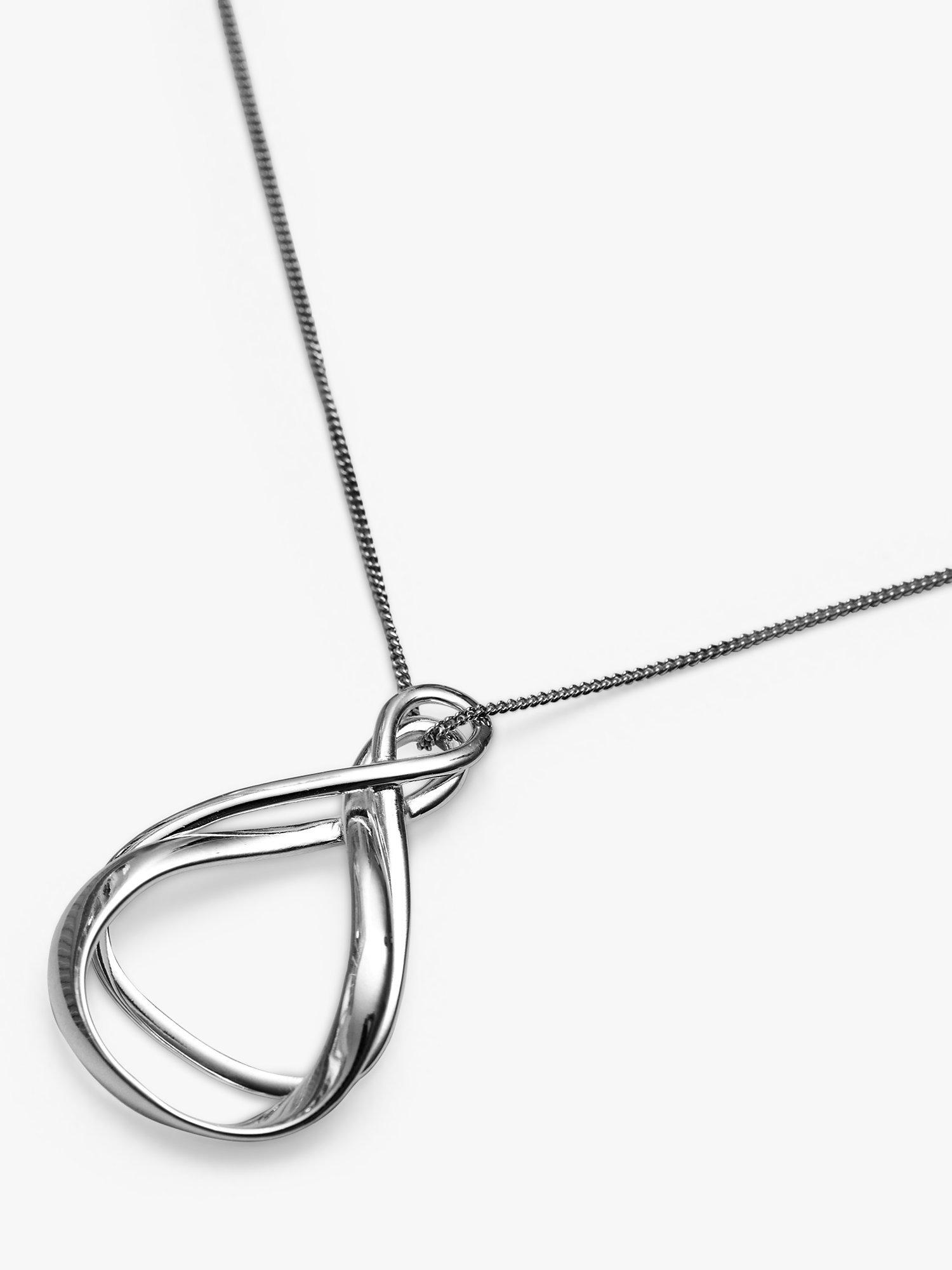 Simply Silver Infinity Necklace, Silver