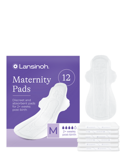 Lansinoh Discreet & Absorbent Maternity Pads, Pack of 12, 