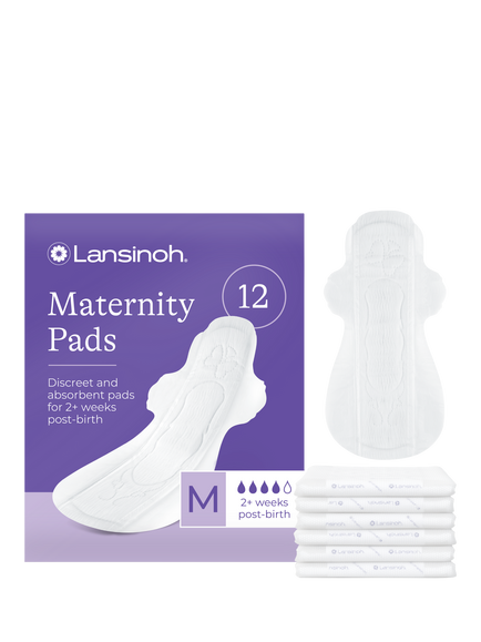 Lansinoh Discreet & Absorbent Maternity Pads, Pack of 12, 