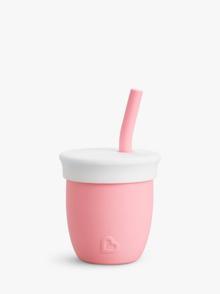 Munchkin C'est Silicone Straw Cup, Coral