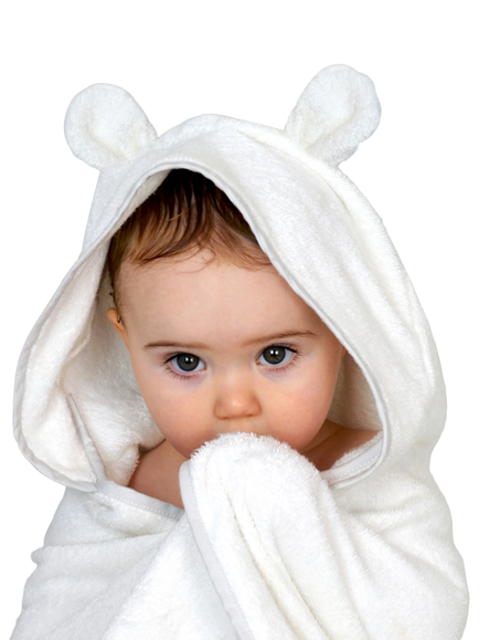 Shnuggle Wearable Baby Towel, White, White