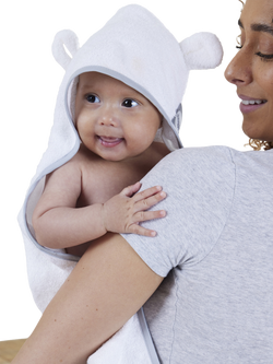 Shnuggle Baby Wearable Hooded Bath Towel, White - view 2, White
