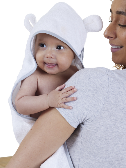 Shnuggle Wearable Baby Towel, White - view 2, White