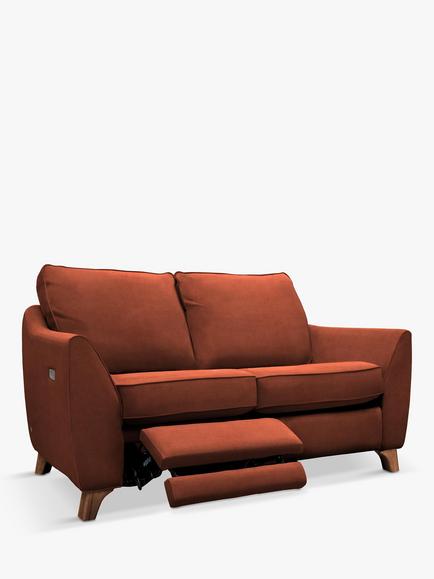 G Plan Vintage The Sixty Eight LHF Small 2 Seater Sofa with Single Footrest Mechanism, Easy Clean Plush Umber