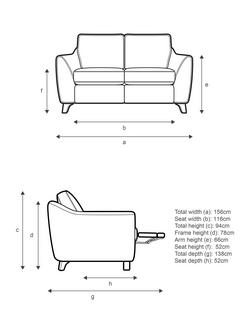 G Plan Vintage The Sixty Eight LHF Small 2 Seater Sofa with Single Footrest Mechanism - view 2, Plush Umber