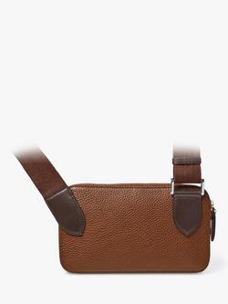 Aspinal of London Compact Pebble Leather Reporter Bag - view 2, Tobacco