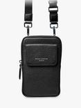 Aspinal of London Reporter Pebble Leather Crossbody Phone Bag